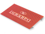 woven labels and ribbons - longitudinal end fold